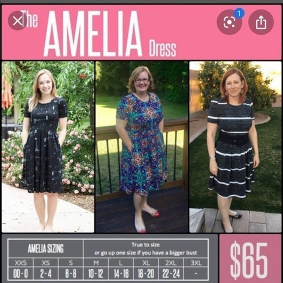 LuLaRoe Amelia Short SLeeve Dress Teal Purple Sz M - Picture 11 of 11